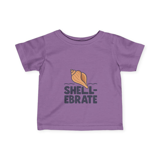 Shell-ebrate Baby Tee β Beach-Themed Infant Shirt Supporting Ocean Cleanup
