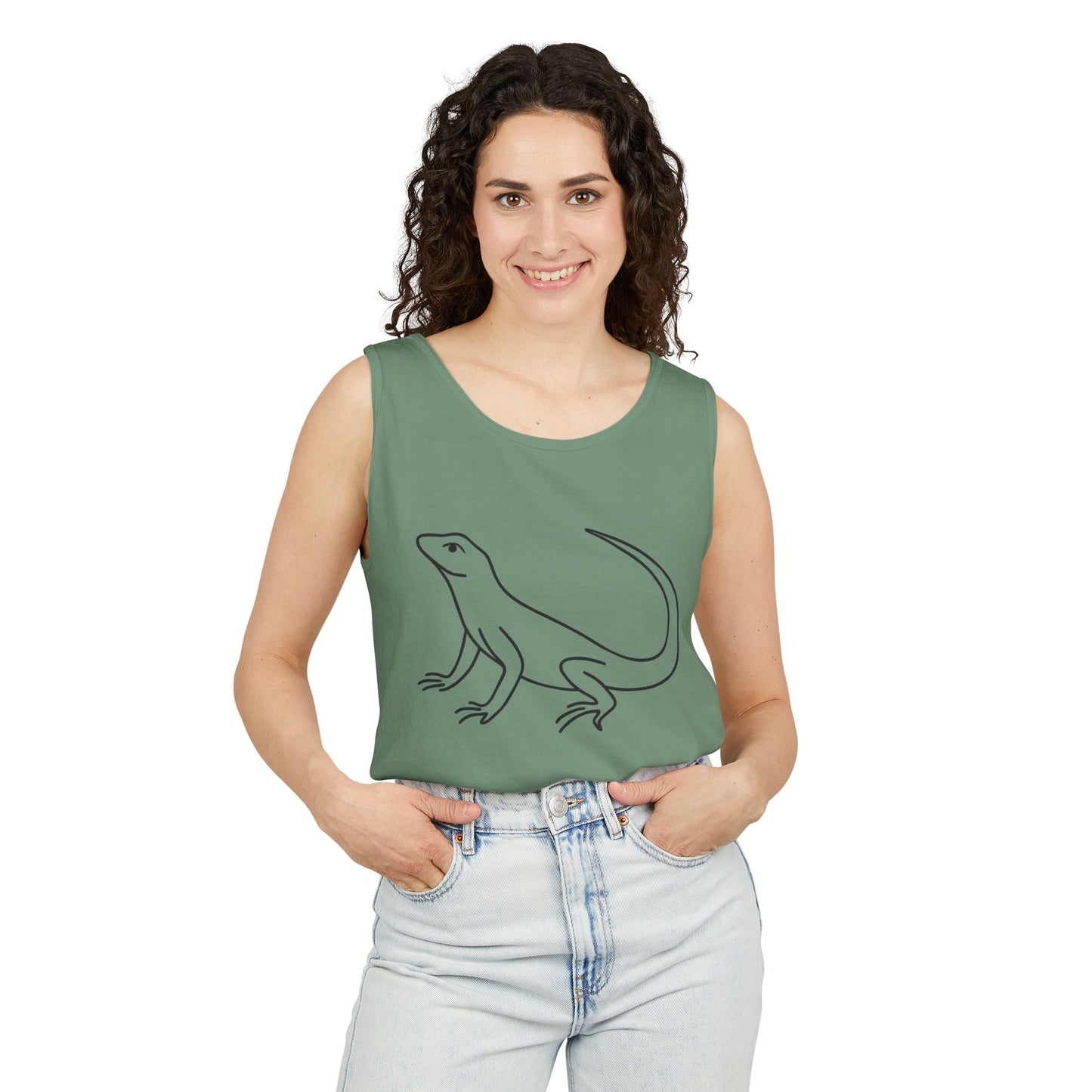 Lizard Pose Yoga Tank – Unisex Garment-Dyed Wellness Top