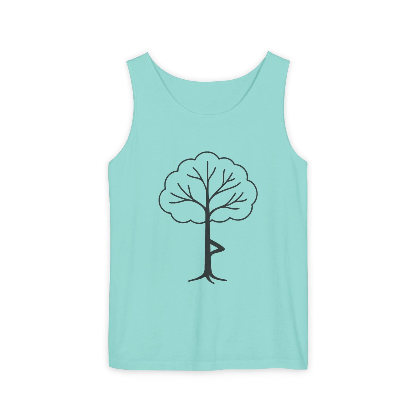 Tree Pose Yoga Tank – Unisex Garment-Dyed Mindfulness Top
