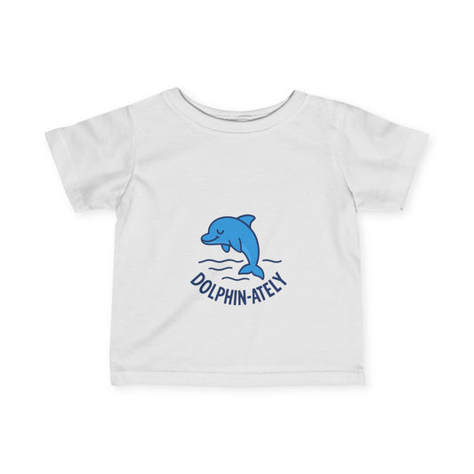 Dolphin-ately Adorable Infant Tee β Cute Dolphin Baby Shirt for Ocean Lovers