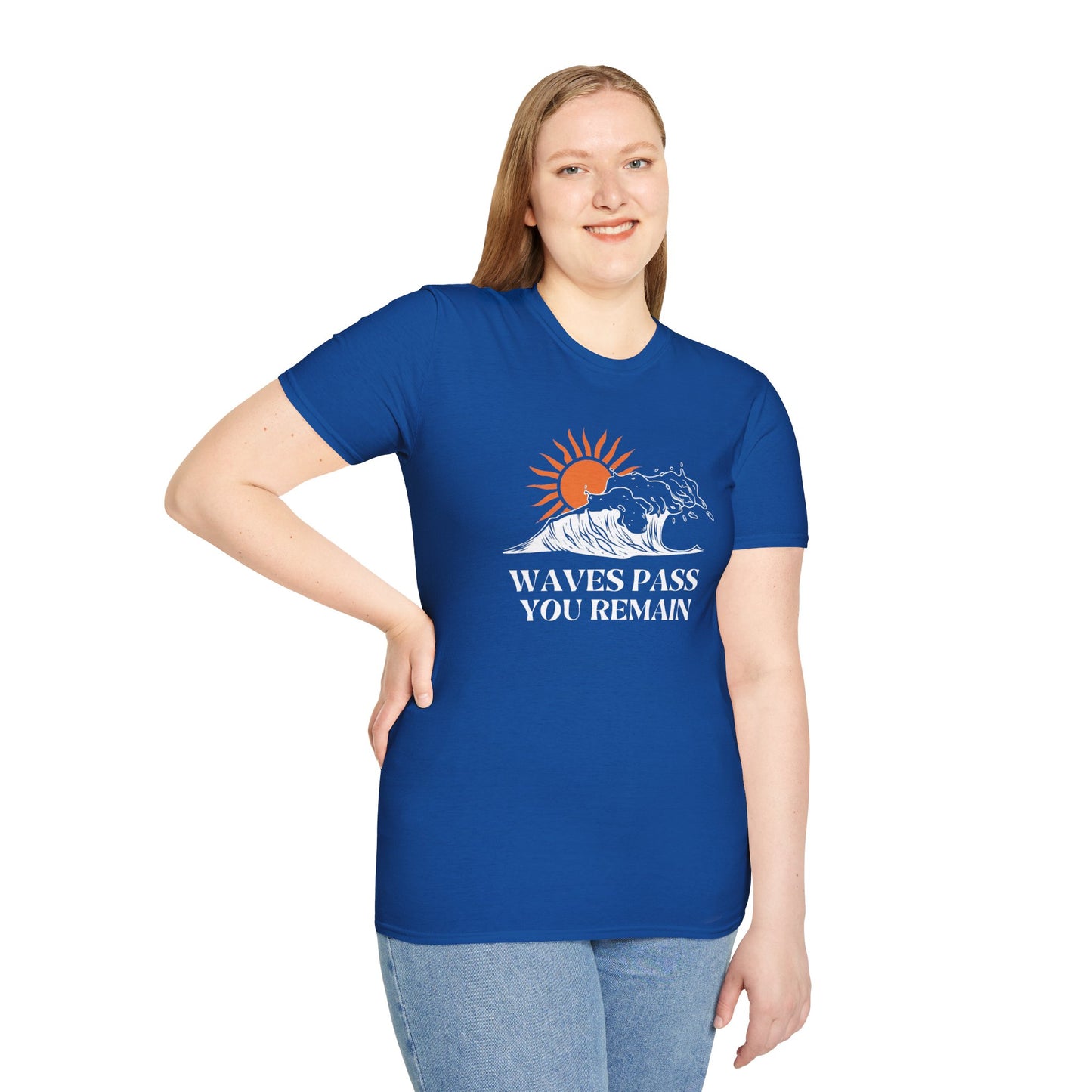 Waves Pass, You Remain Tee – Ocean-Inspired Self-Care Unisex T-Shirt