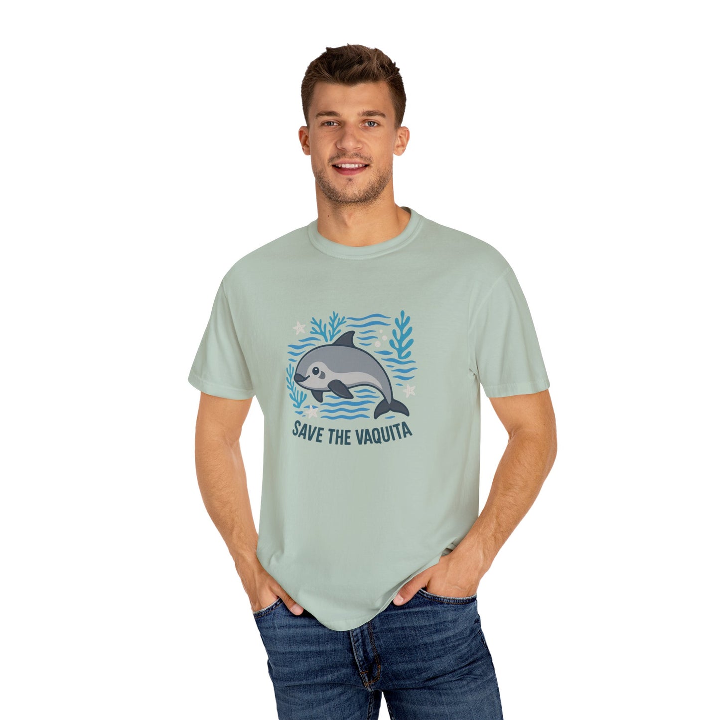 Save the Vaquita Unisex Ocean Conservation T-Shirt – Garment-Dyed Tee