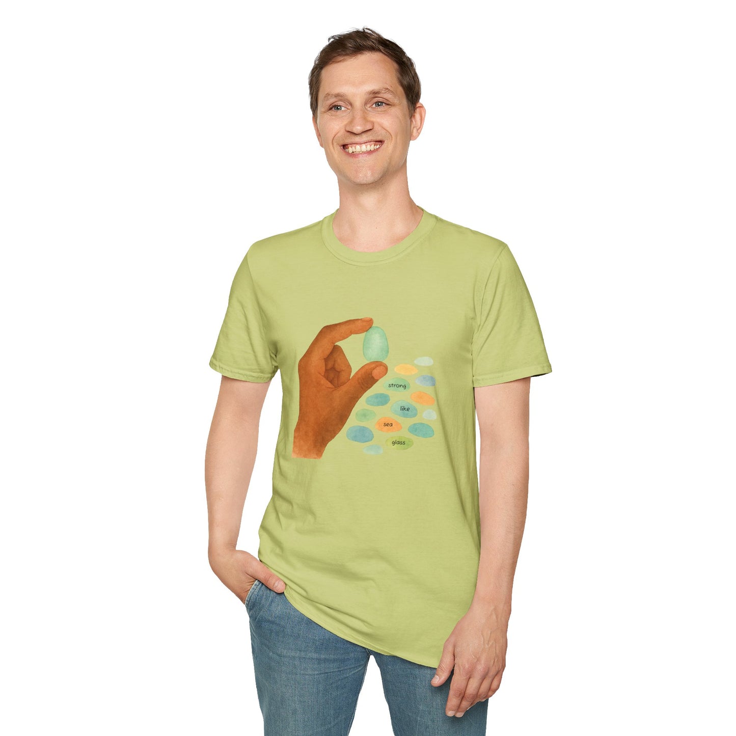 Strong Like Sea Glass Tee – Inner Strength & Ocean Kindness T-Shirt
