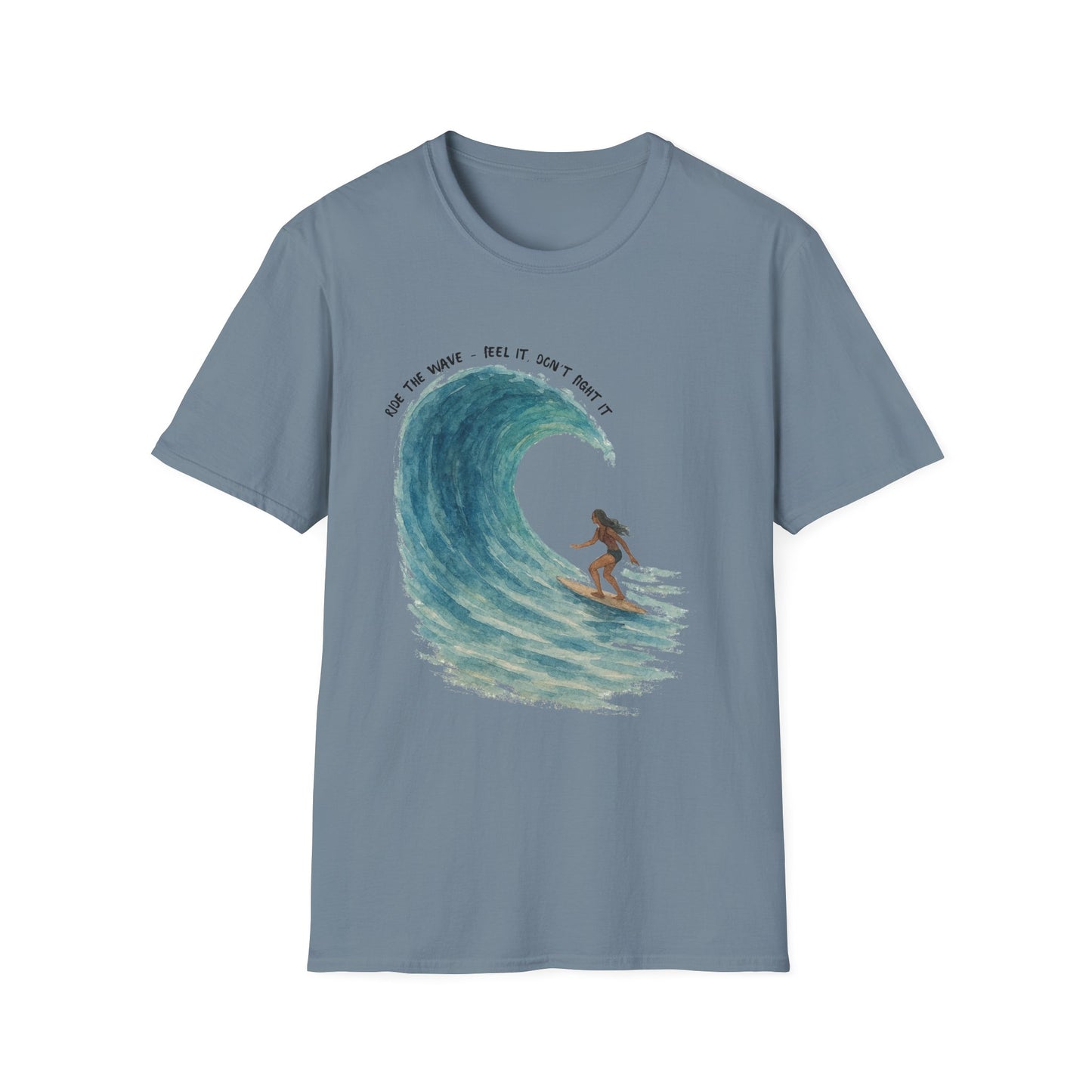 Ride the Wave Surf Tee – Mental Health & Ocean Wellness Shirt