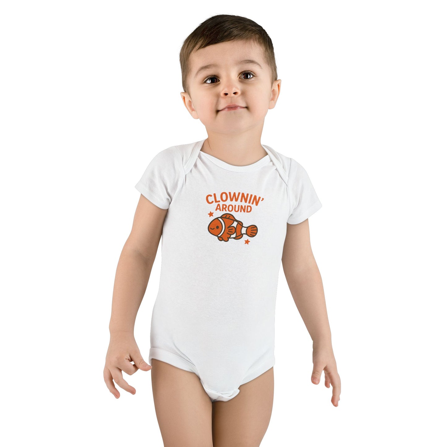 Clownin’ Around Organic Clownfish Baby Onesie® – Cute Ocean-Themed Bodysuit