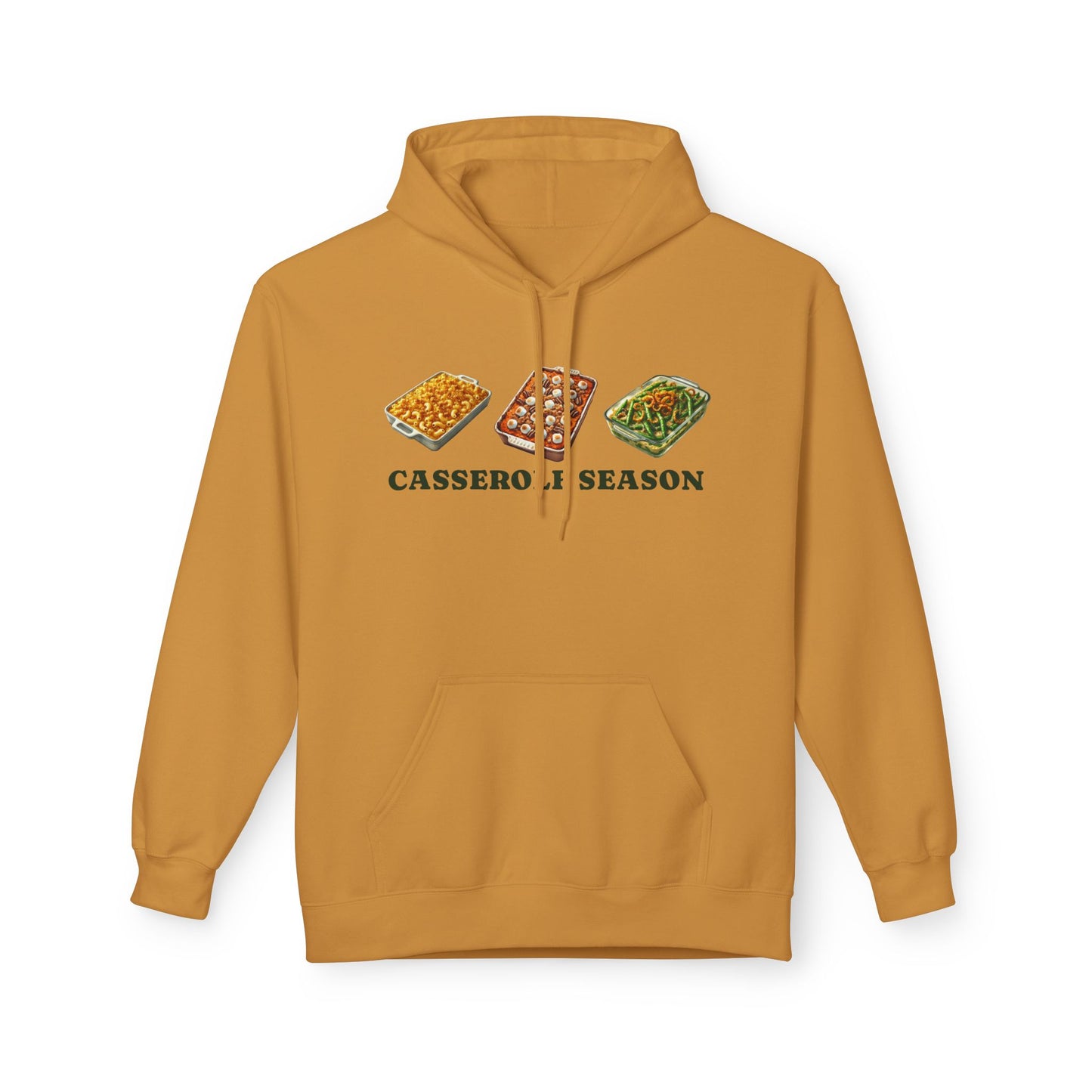 Casserole Season Hoodie – Cozy Holiday Meal-Inspired Unisex Fleece Hoodie | Nine Scoops