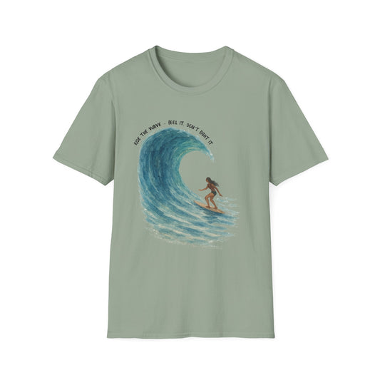 Ride the Wave Surf Tee – Mental Health & Ocean Wellness Shirt