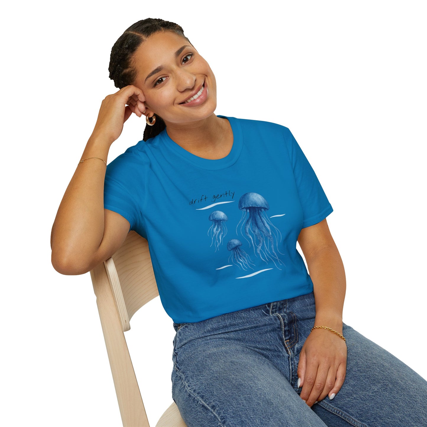 Drift Gently Jellyfish Tee – Be Kind to Yourself & Protect the Ocean