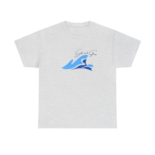 Ebb and Grow Tee – Tide-Inspired Unisex Cotton T-Shirt for Personal Growth & Ocean Wellness