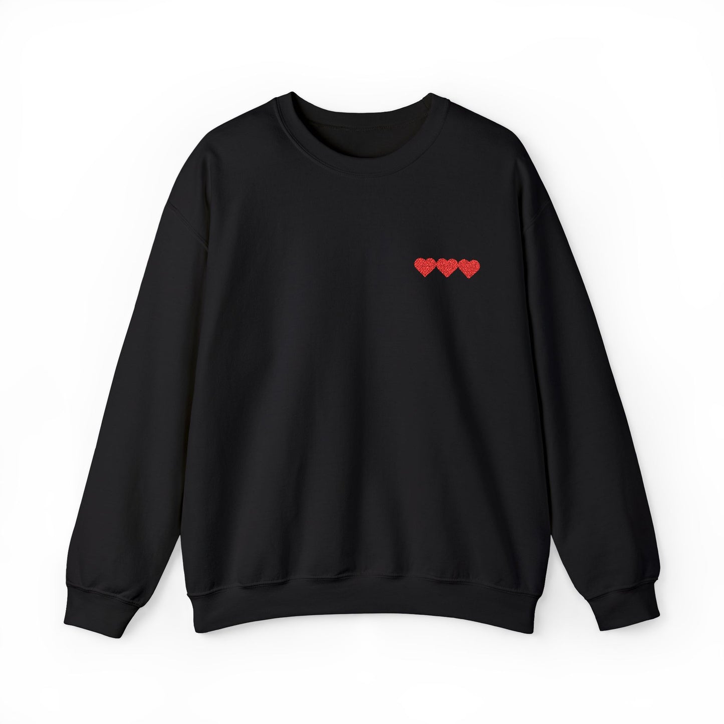 Unisex Heavy Blend™ Valentine's Day Crewneck Sweatshirt – Triple Heart Design