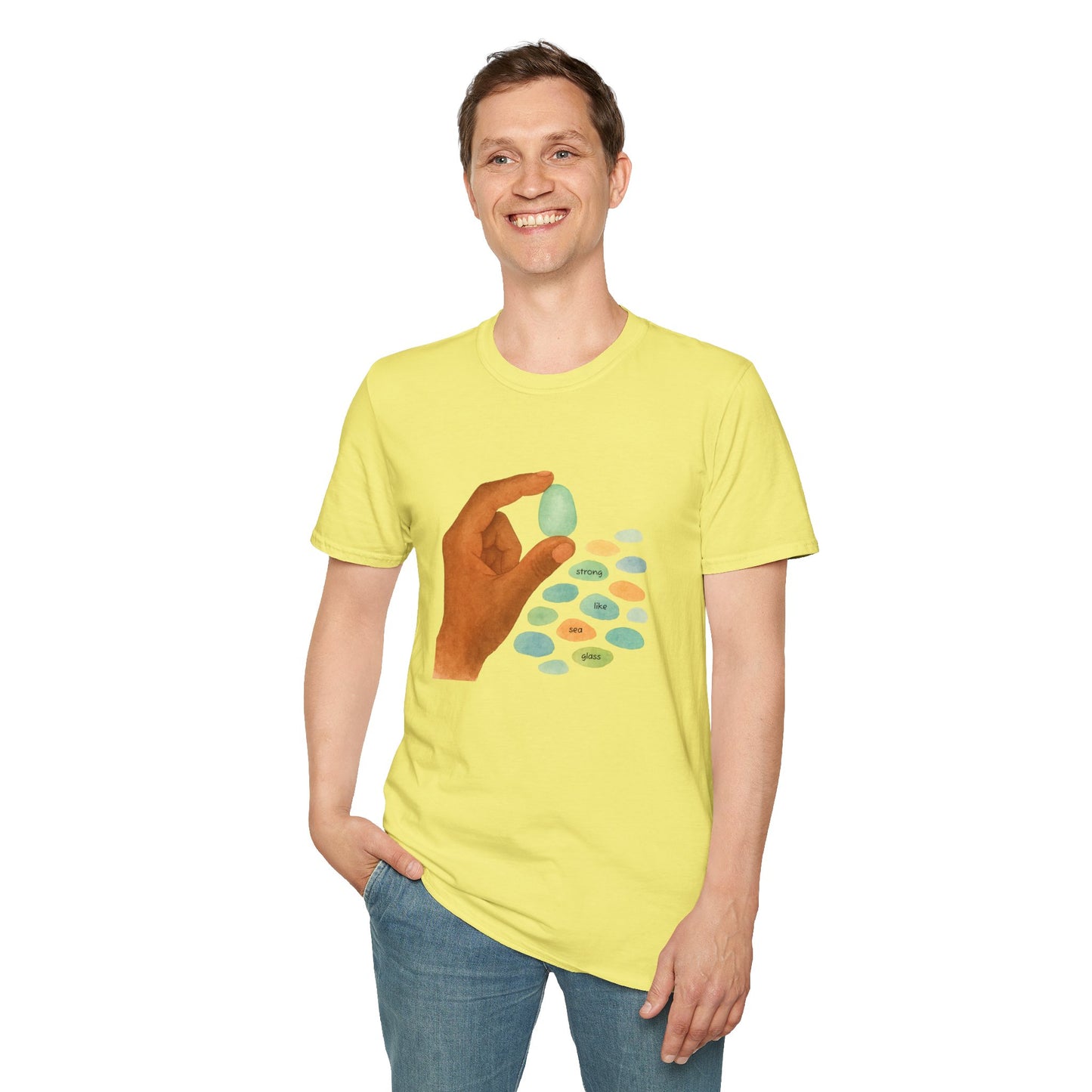 Strong Like Sea Glass Tee – Inner Strength & Ocean Kindness T-Shirt