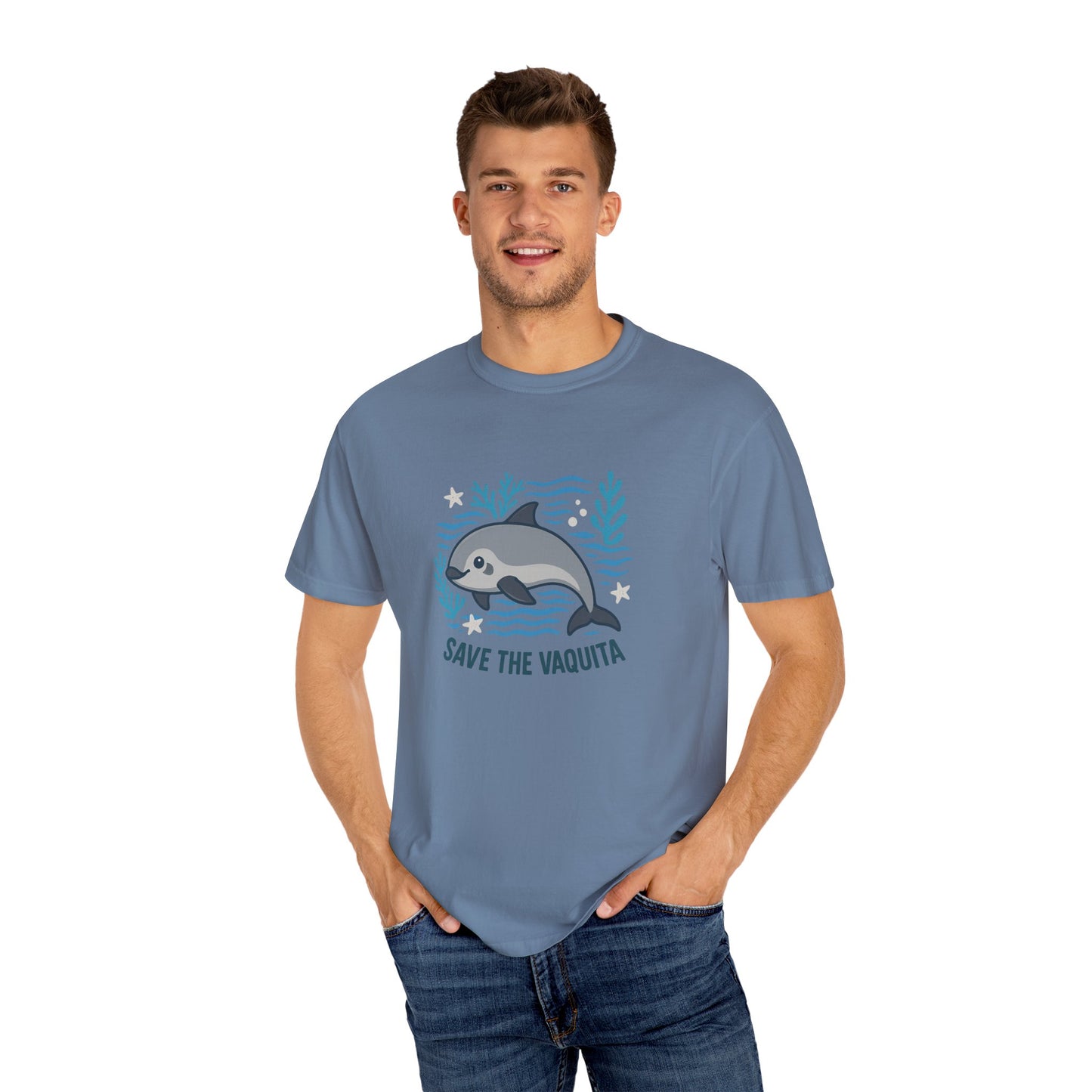 Save the Vaquita Unisex Ocean Conservation T-Shirt – Garment-Dyed Tee