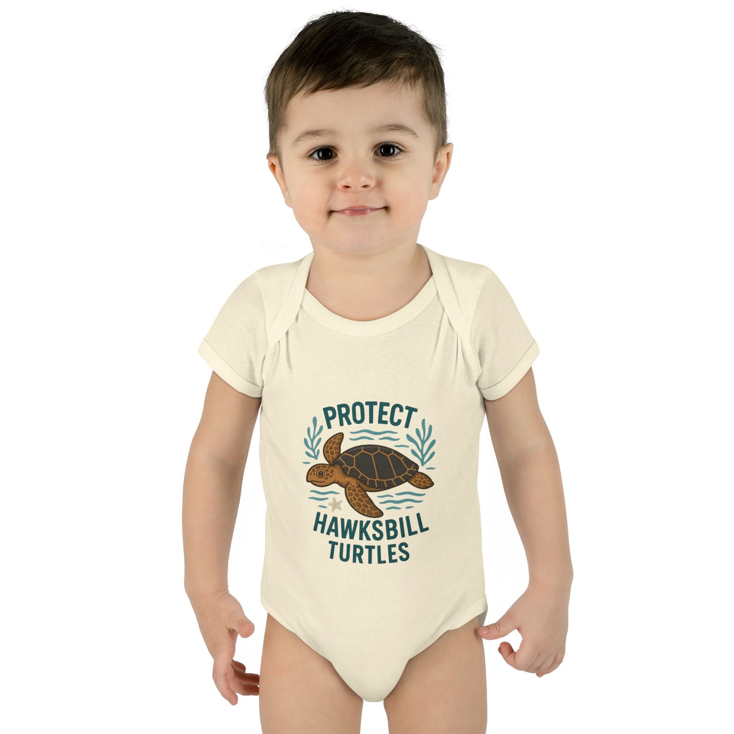 Protect Hawksbill Turtles Baby Bodysuit – Ocean Conservation Outfit