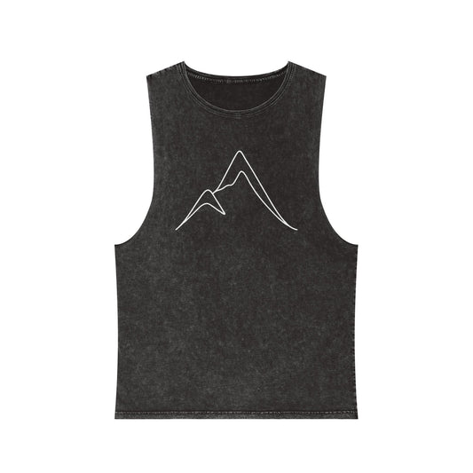 Mountain Pose Yoga Tank – Unisex Stonewash Mindfulness Top