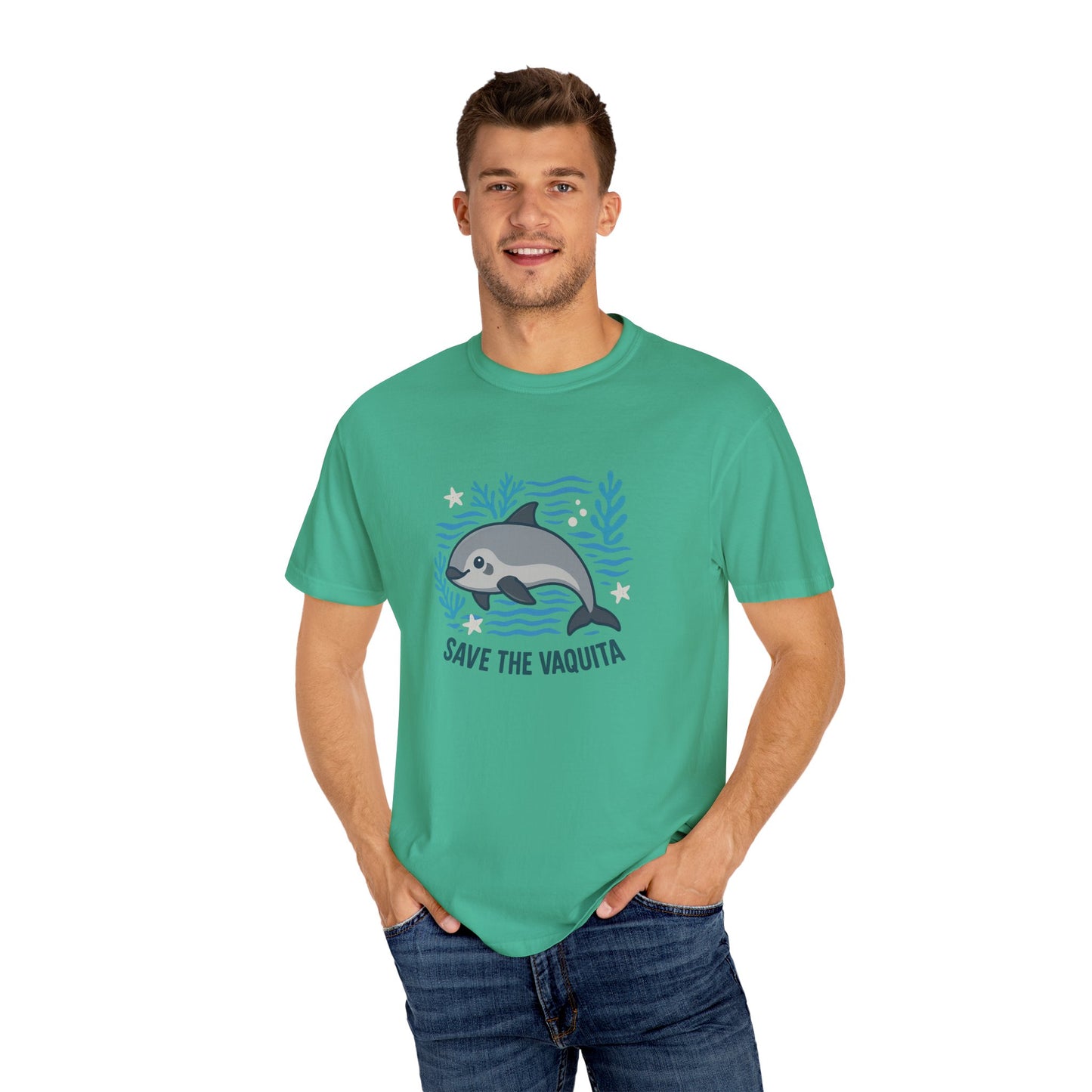 Save the Vaquita Unisex Ocean Conservation T-Shirt – Garment-Dyed Tee