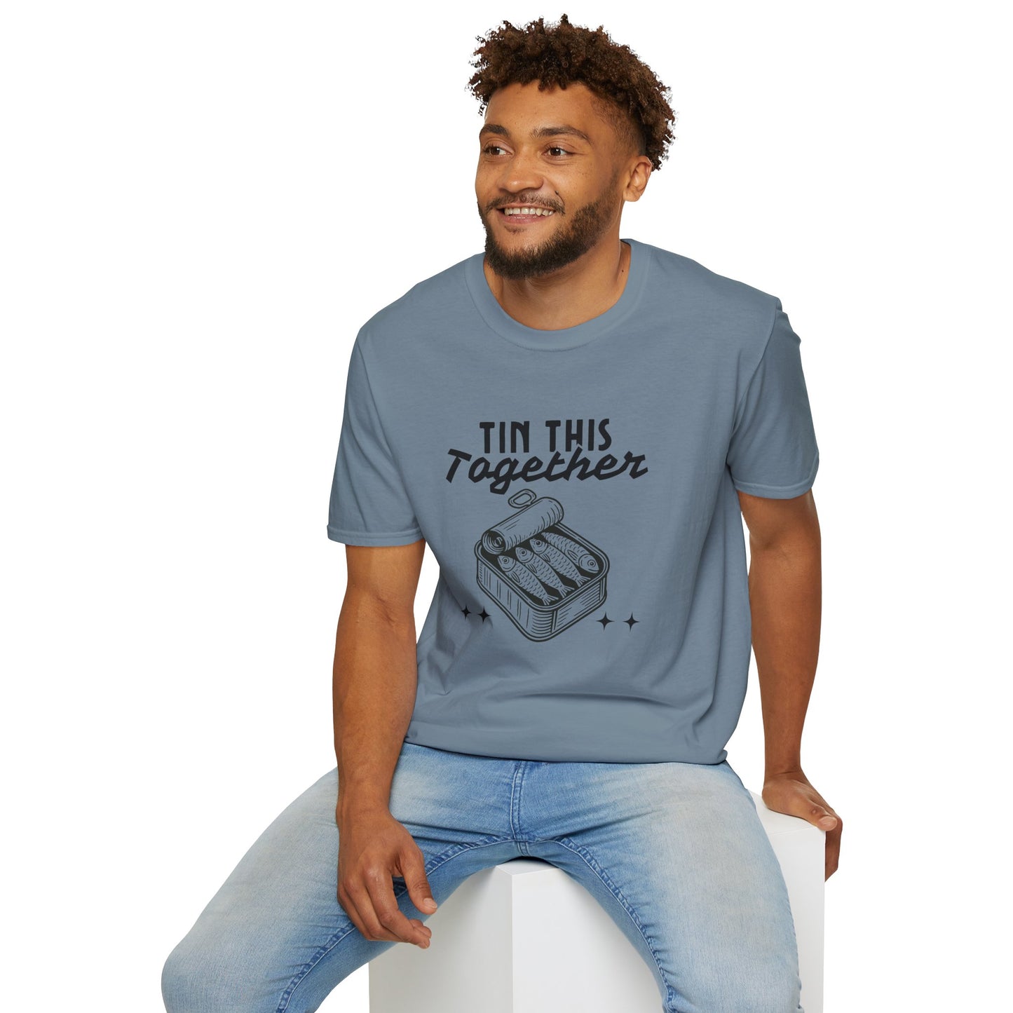 Tin This Together – Funny Sardine Unisex T-Shirt for Ocean Wellness & Plastic Pollution Awareness