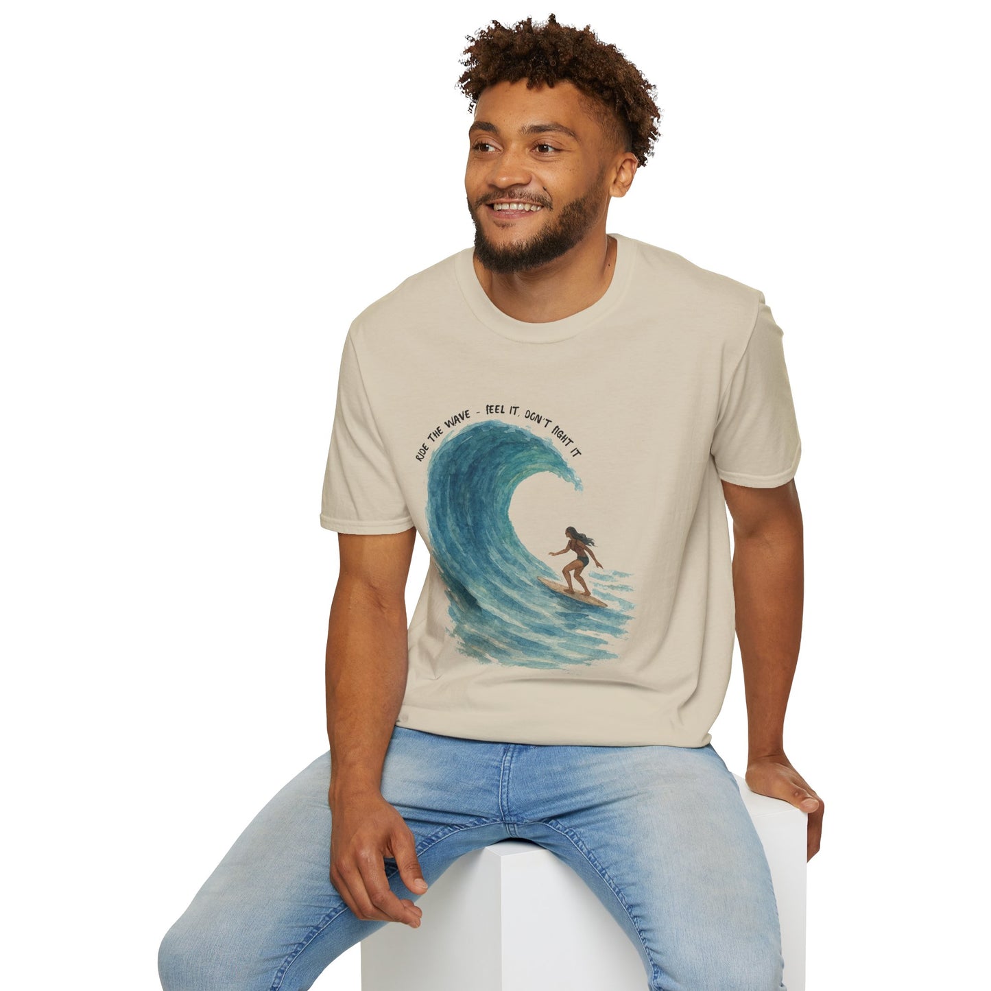 Ride the Wave Surf Tee – Mental Health & Ocean Wellness Shirt