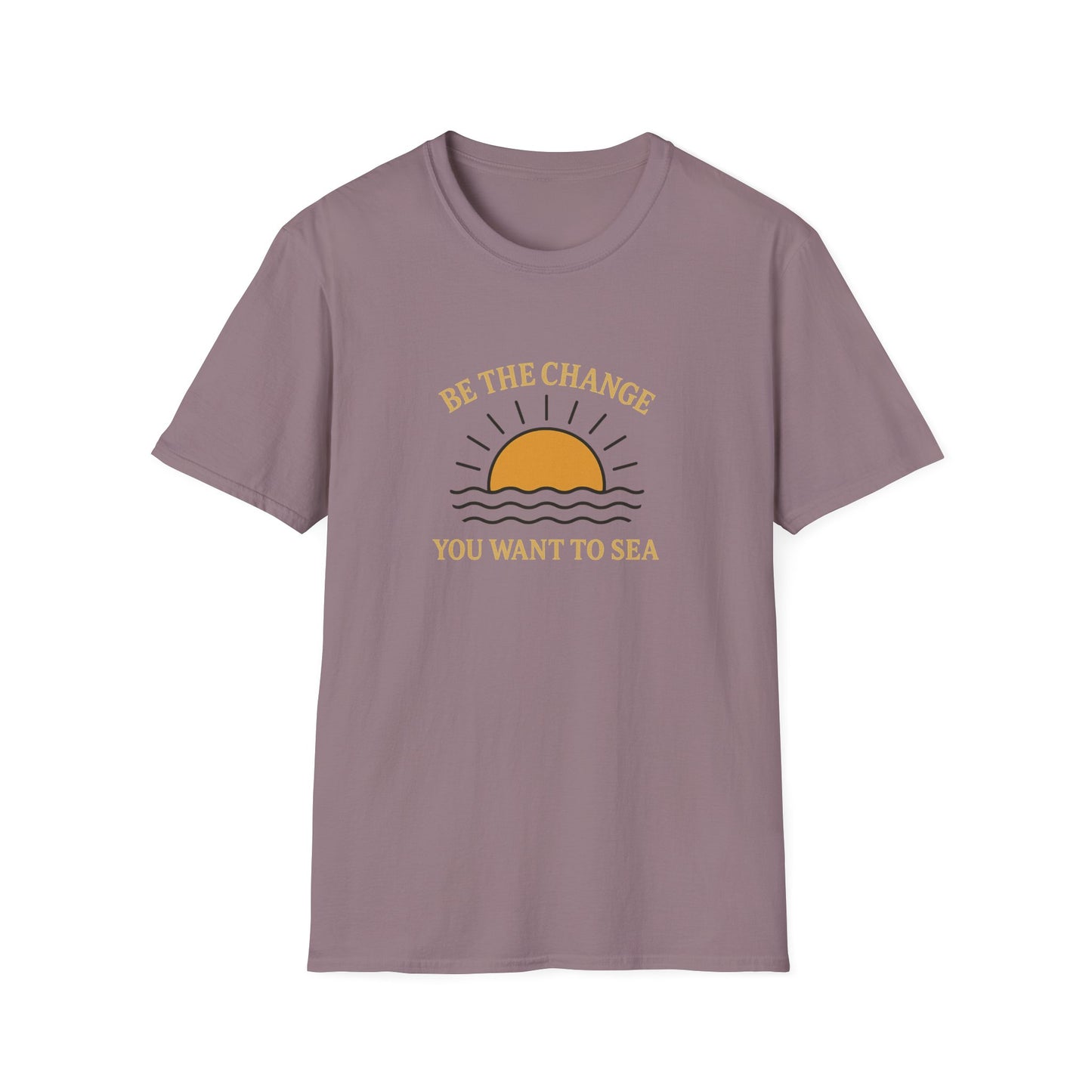 Be the Change You Want to Sea T-Shirt – Sunrise Ocean Quote Tee