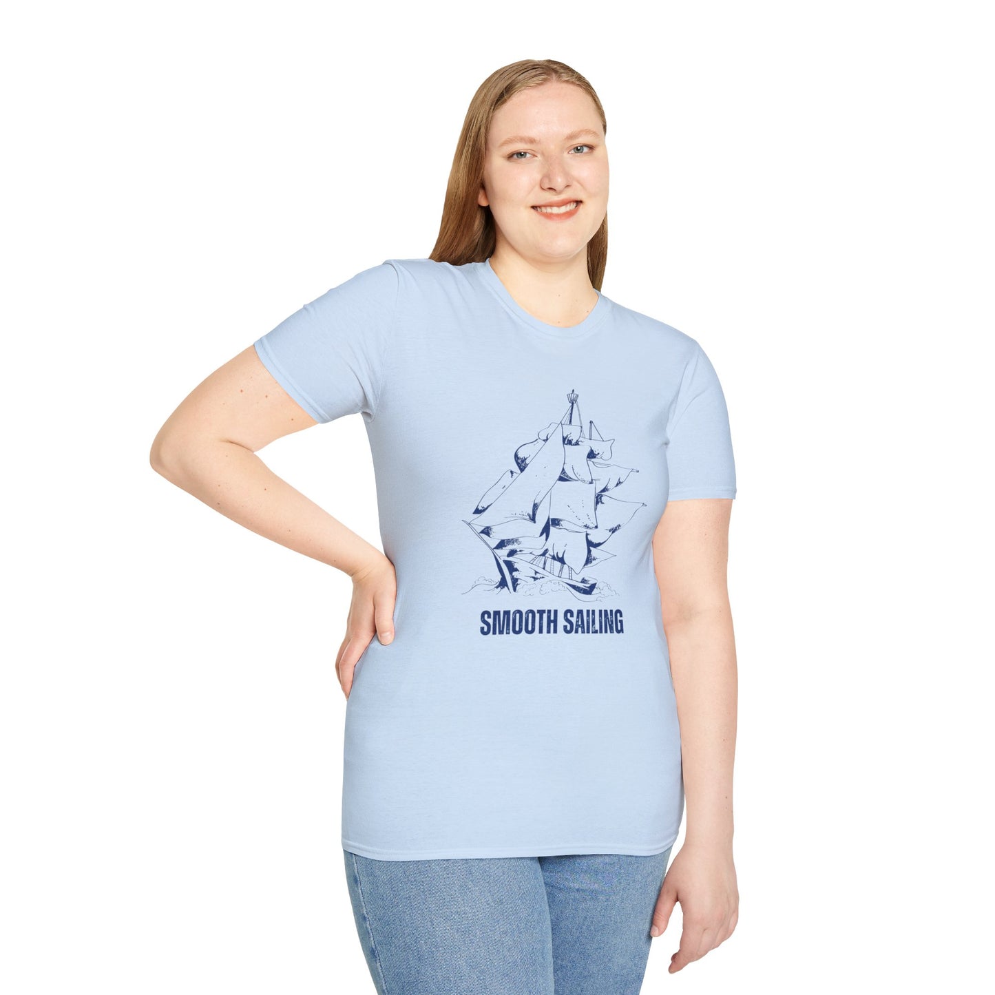 Smooth Sailing Ocean Adventure T-Shirt – Unisex Softstyle Tee