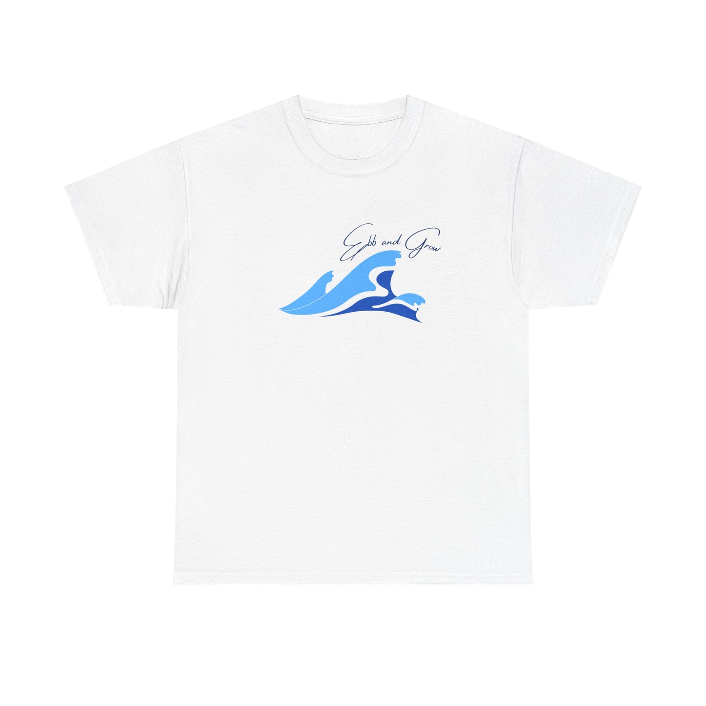 Ebb and Grow Tee – Tide-Inspired Unisex Cotton T-Shirt for Personal Growth & Ocean Wellness