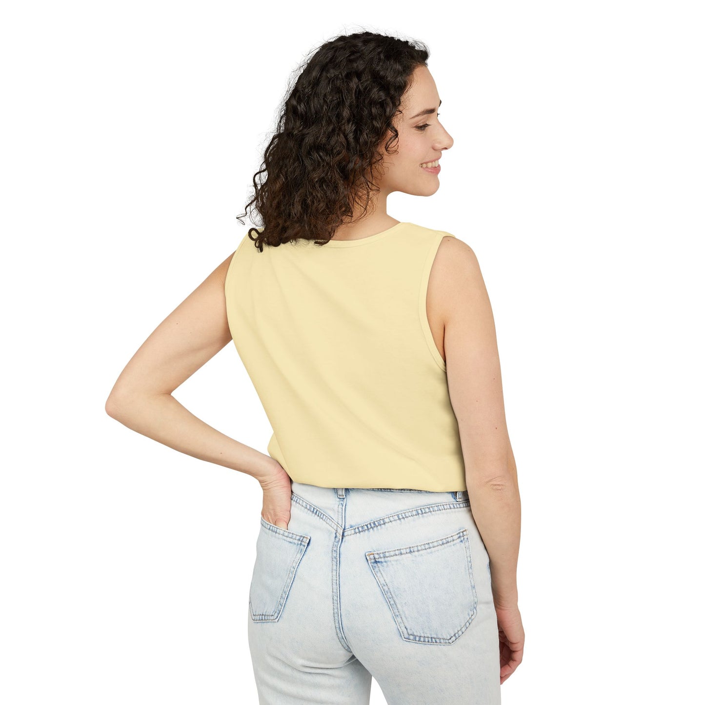 Puppy Pose Yoga Tank – Unisex Garment-Dyed Comfort Top