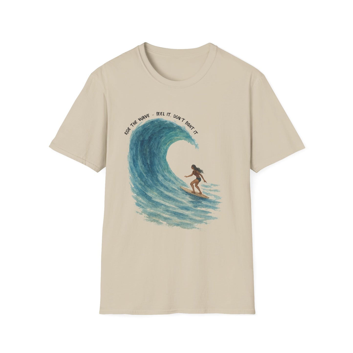 Ride the Wave Surf Tee – Mental Health & Ocean Wellness Shirt