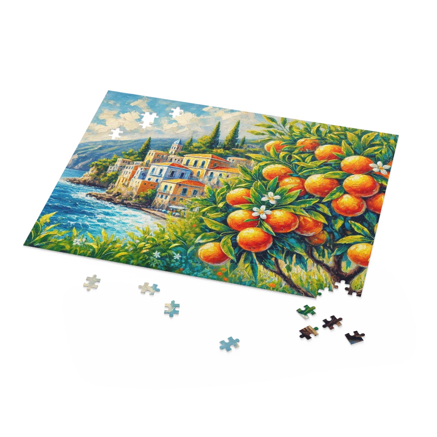 Mediterranean Escape 500-Piece Puzzle – Perfect for Travel Lovers and Mindful Relaxation