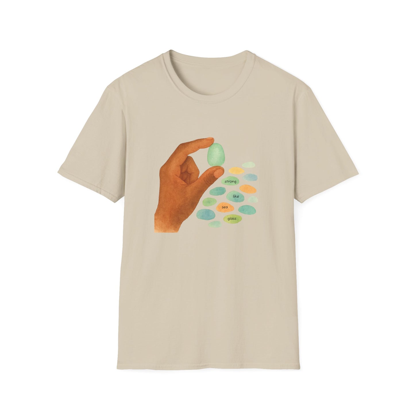 Strong Like Sea Glass Tee – Inner Strength & Ocean Kindness T-Shirt