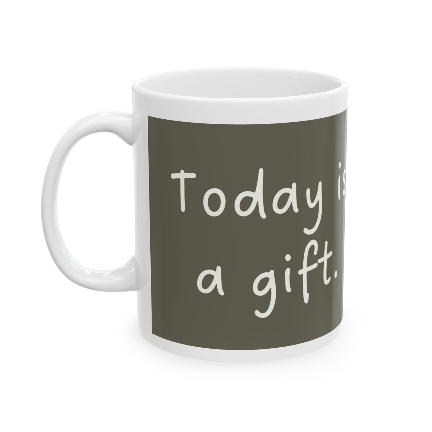 Today is a Gift - Canada Geese Flying Ceramic Mug, 11oz