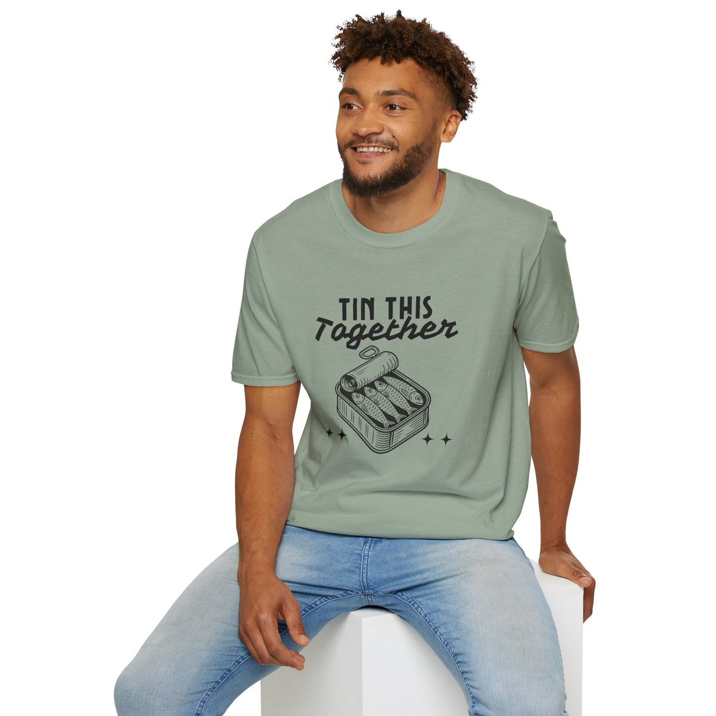 Tin This Together – Funny Sardine Unisex T-Shirt for Ocean Wellness & Plastic Pollution Awareness