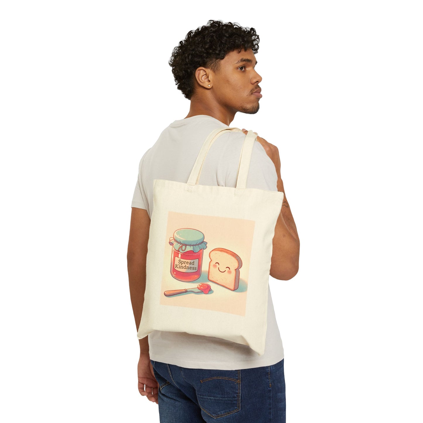 Spread Kindness - Toast and Jam Cotton Canvas Tote Bag