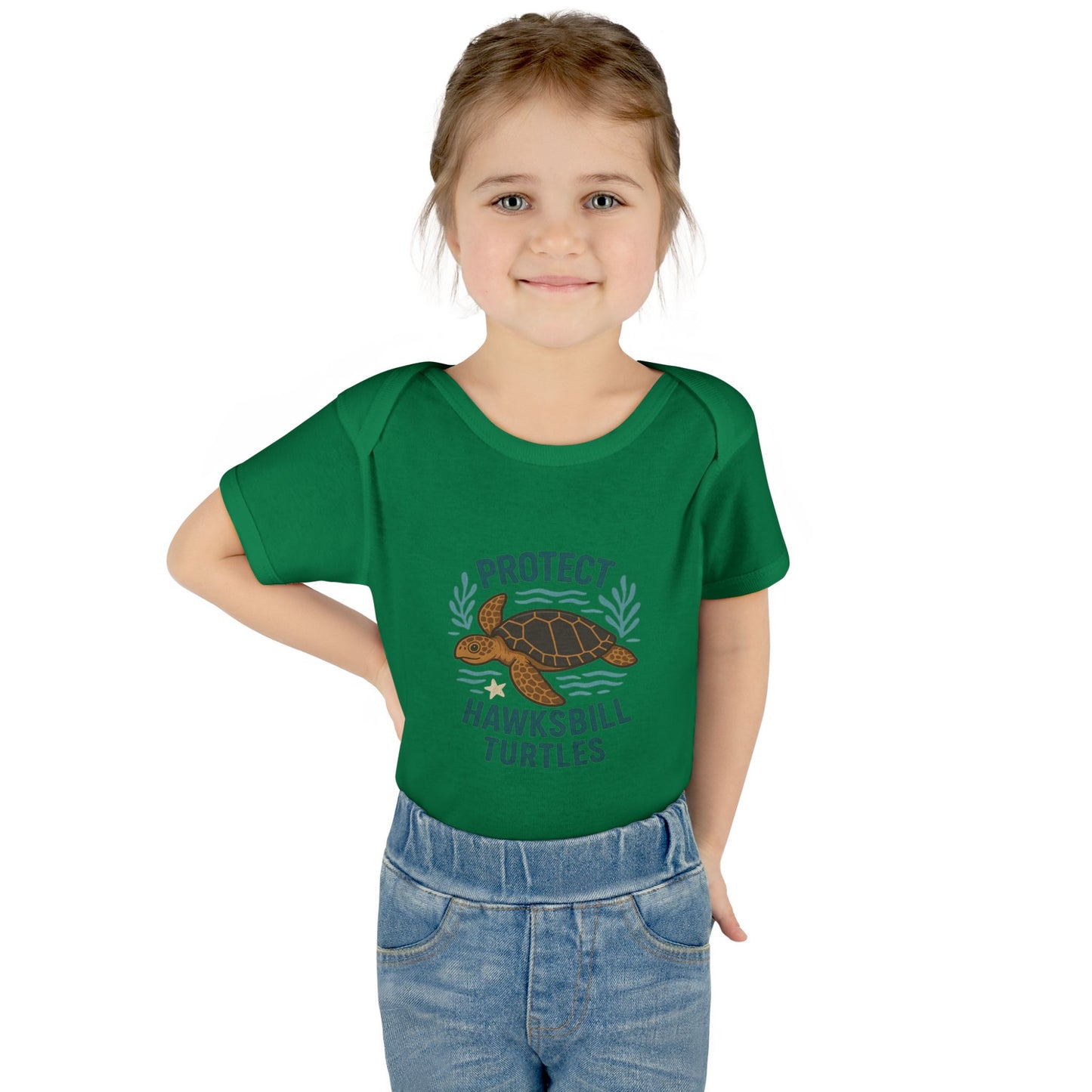 Protect Hawksbill Turtles Baby Bodysuit – Ocean Conservation Outfit