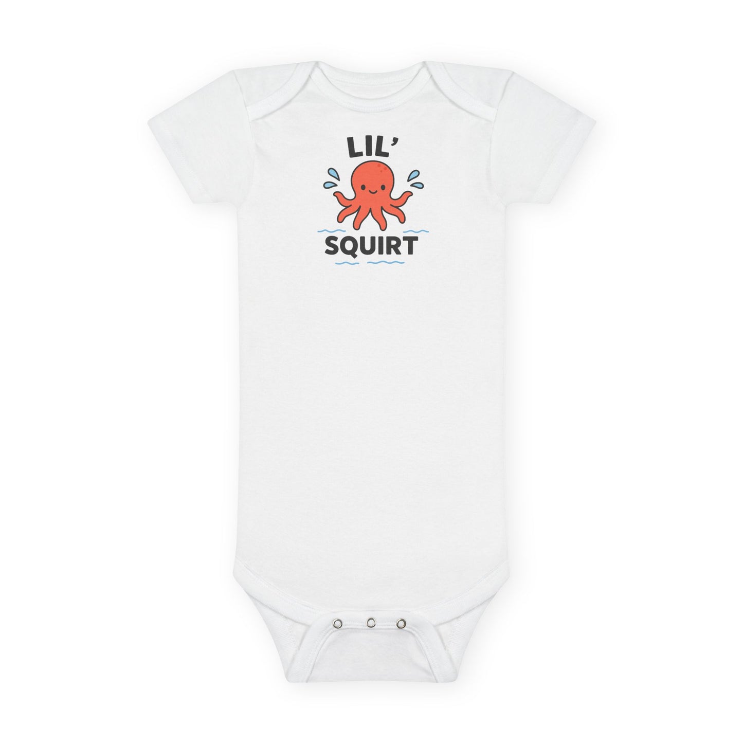 Lil’ Squirt Organic Octopus Onesie® – Funny Ocean-Inspired Baby Bodysuit