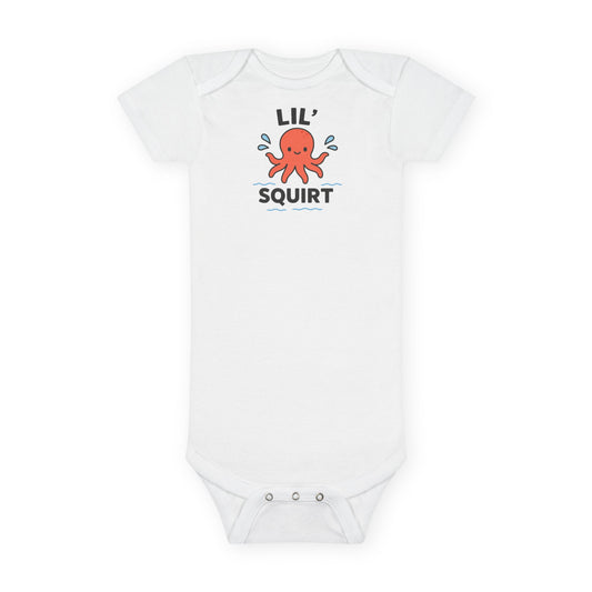 Lil’ Squirt Organic Octopus Onesie® – Funny Ocean-Inspired Baby Bodysuit