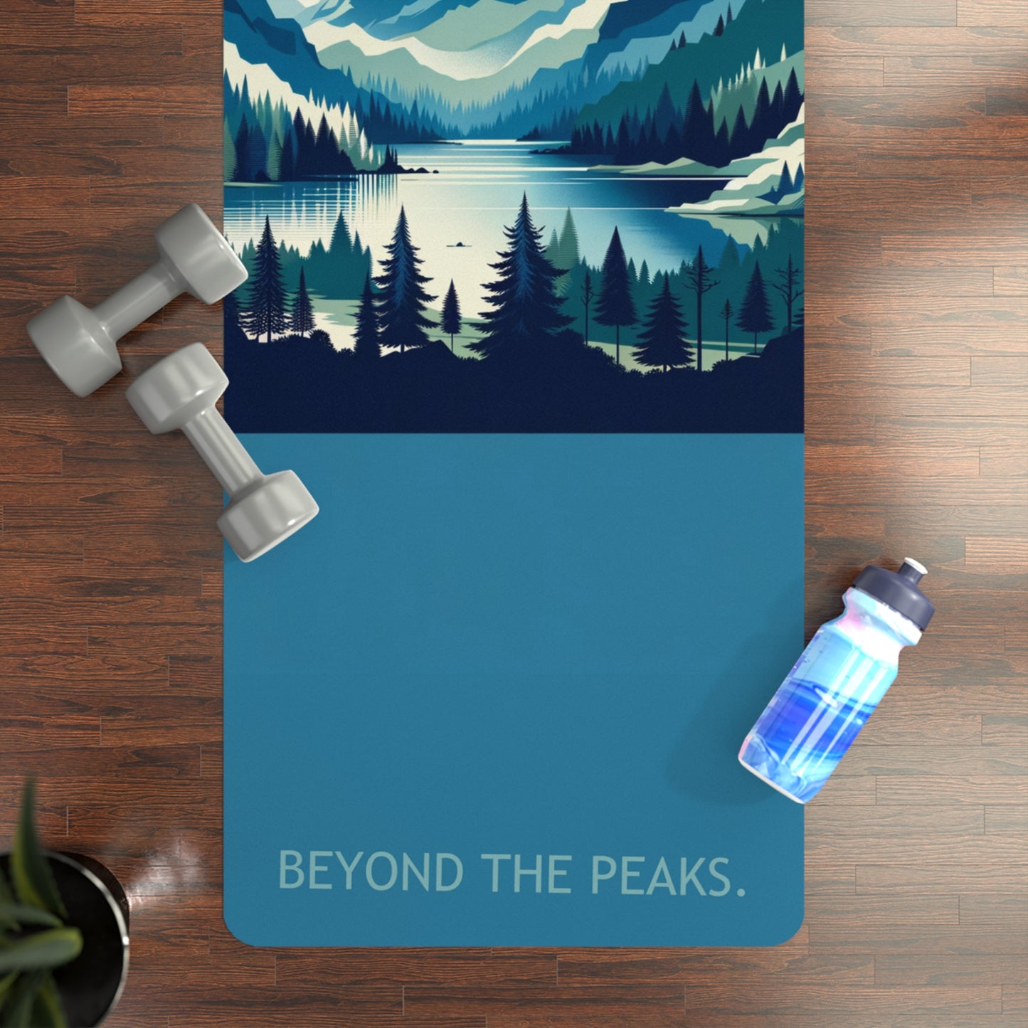 THE SUN WILL RISE BEYOND THE PEAKS - Rubber Yoga Mat