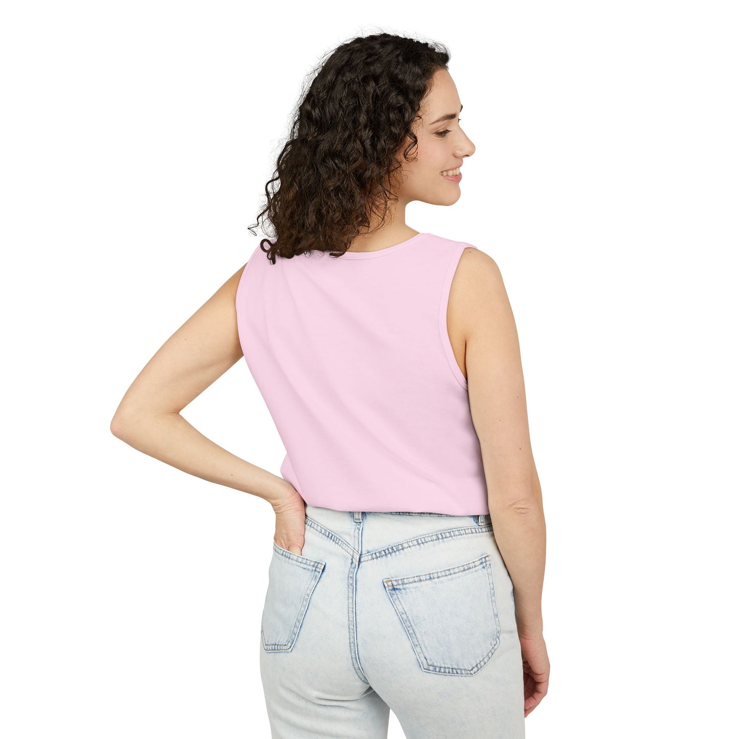 Puppy Pose Yoga Tank – Unisex Garment-Dyed Comfort Top