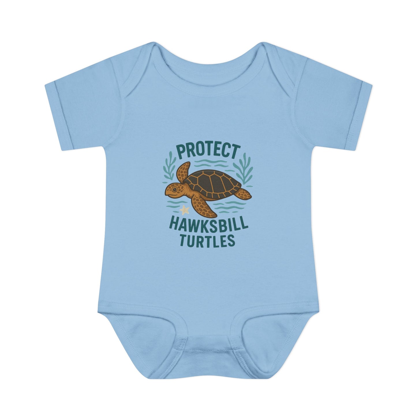 Protect Hawksbill Turtles Baby Bodysuit – Ocean Conservation Outfit