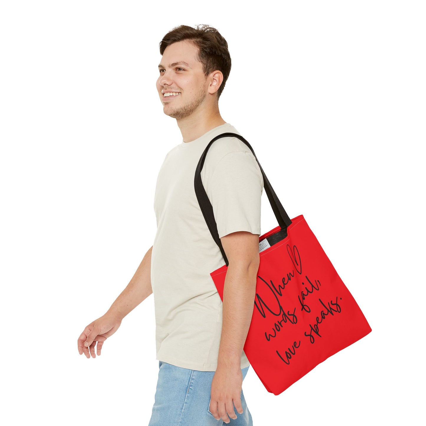 When Love Speaks Tote Bag – Valentine’s Day Inspired Carry-All