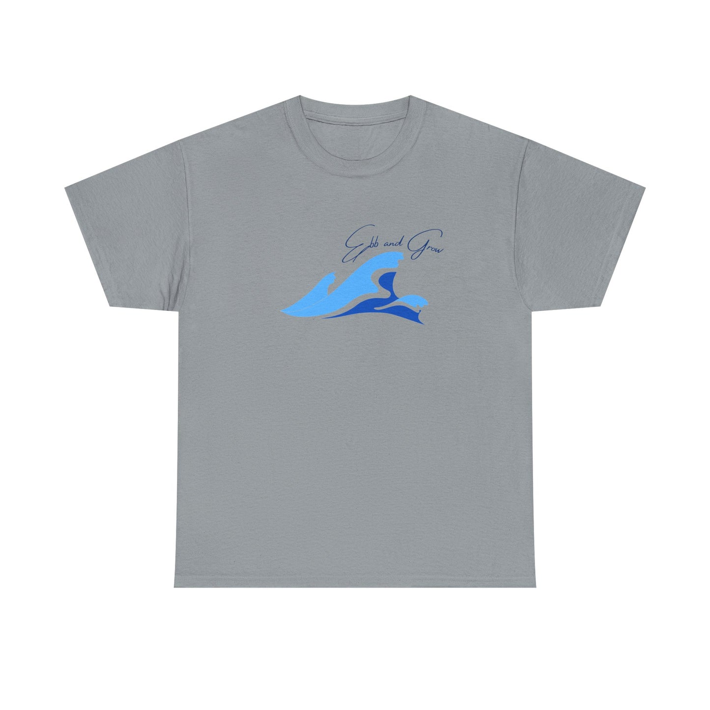 Ebb and Grow Tee – Tide-Inspired Unisex Cotton T-Shirt for Personal Growth & Ocean Wellness