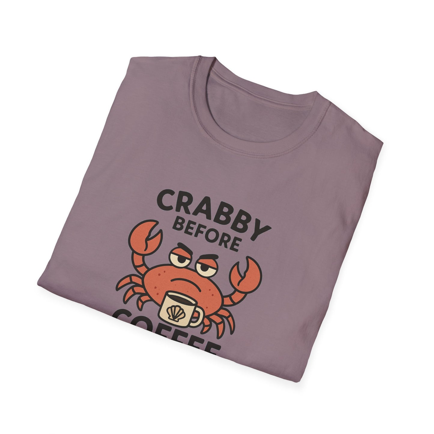 Crabby Before Coffee Ocean T-Shirt – Funny Crab & Coffee Unisex Tee