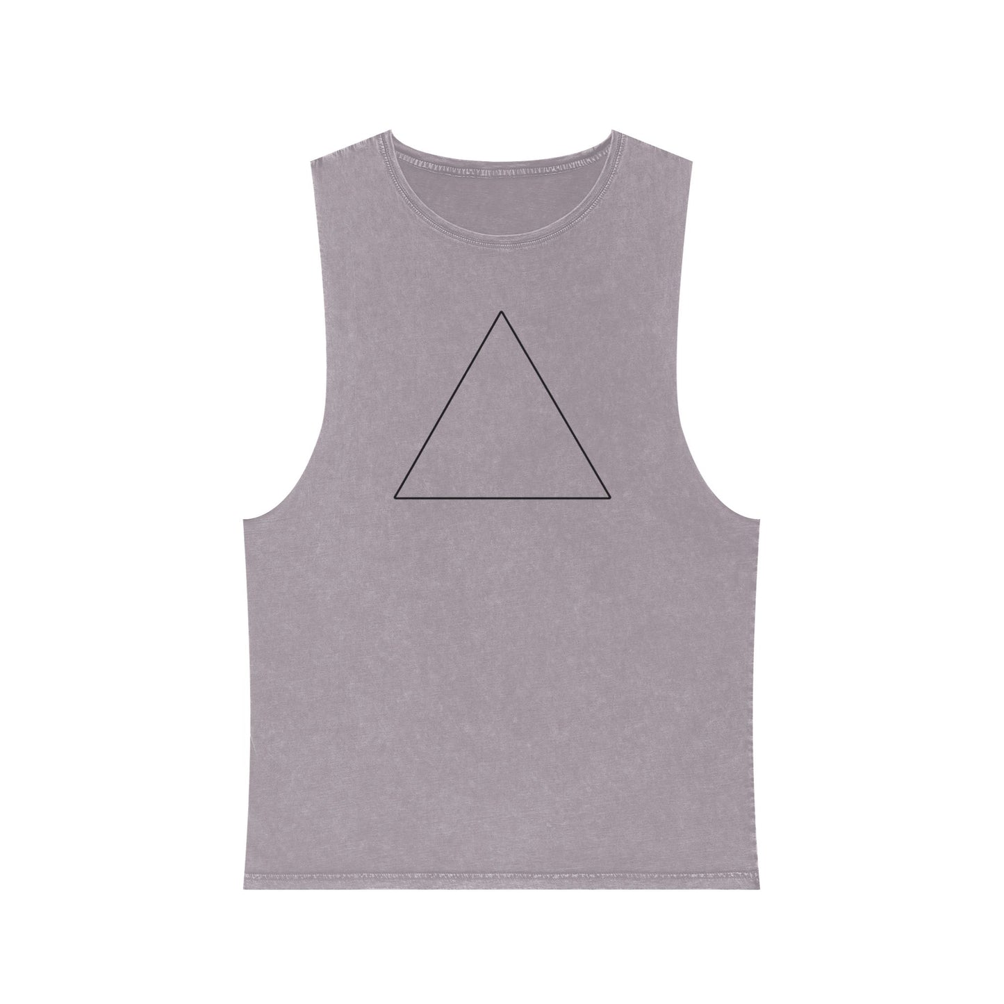 Triangle Pose Yoga Tank – Unisex Stonewash Meditation Shirt