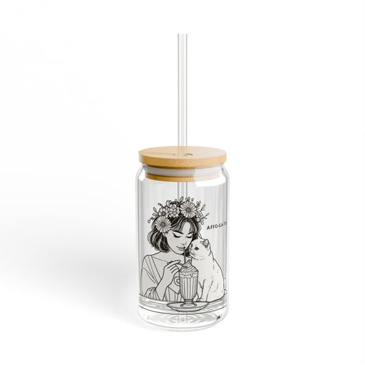 Affo-Gato 16oz Sipper Glass – For Coffee and Cat Lovers