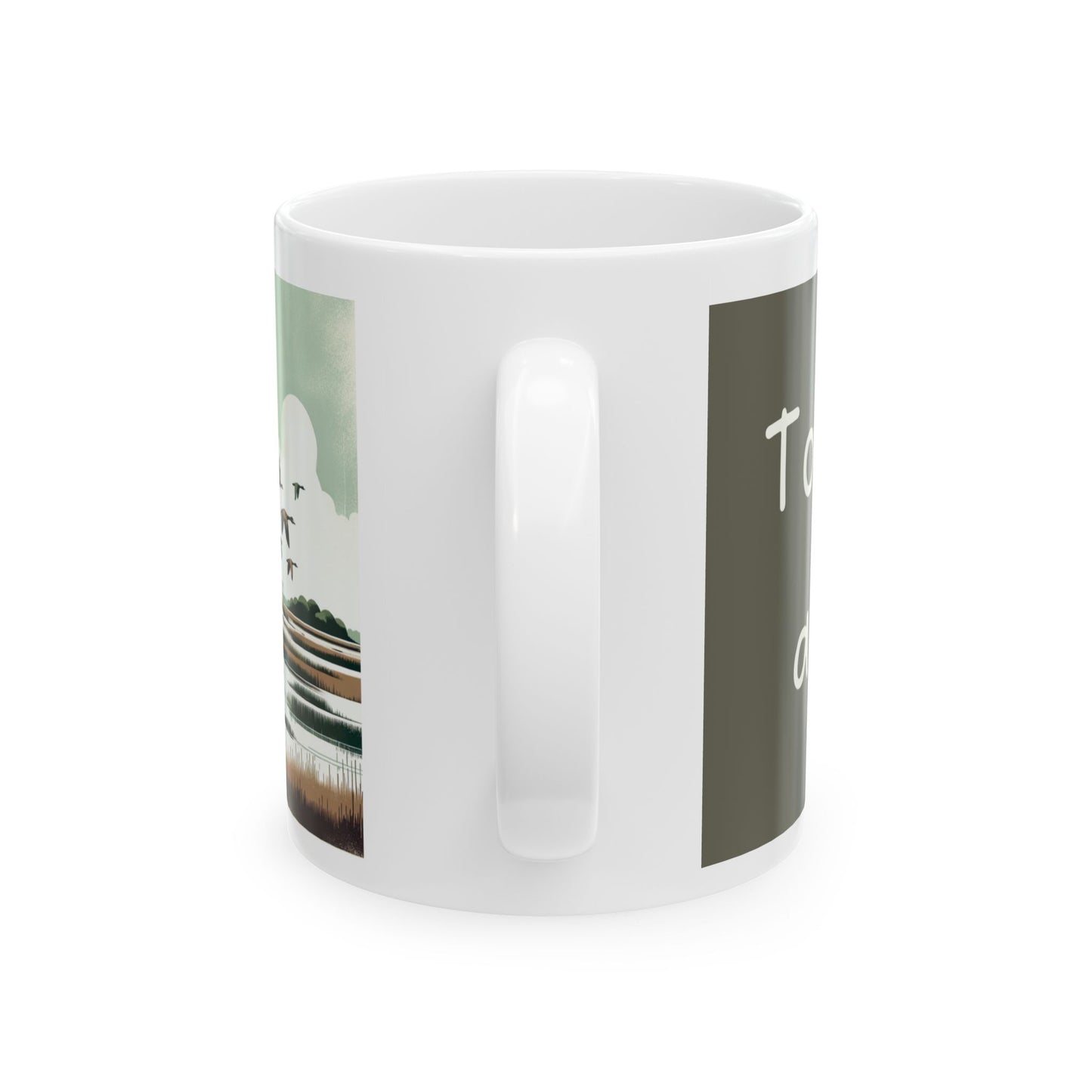 Today is a Gift - Canada Geese Flying Ceramic Mug, 11oz