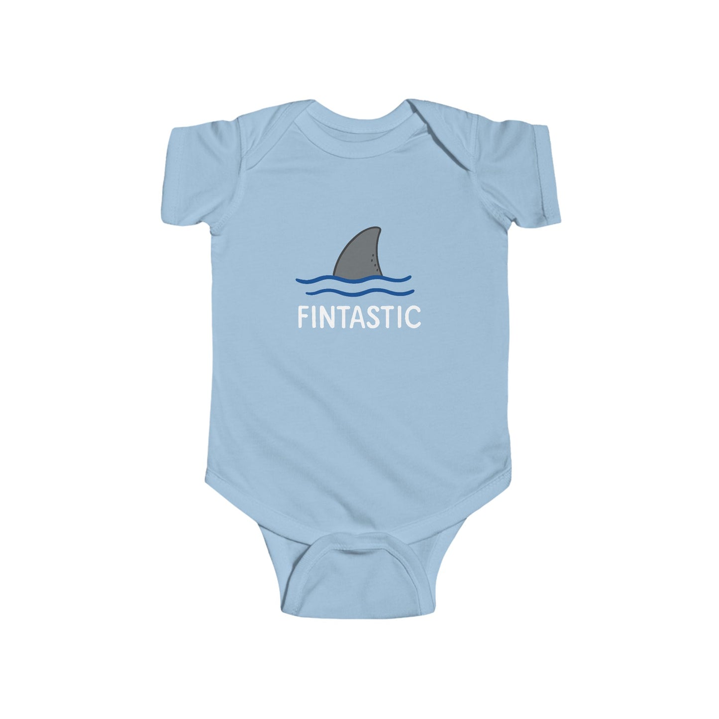 Fintastic Shark Baby Bodysuit – Ocean-Themed Infant Outfit Supporting Clean Seas