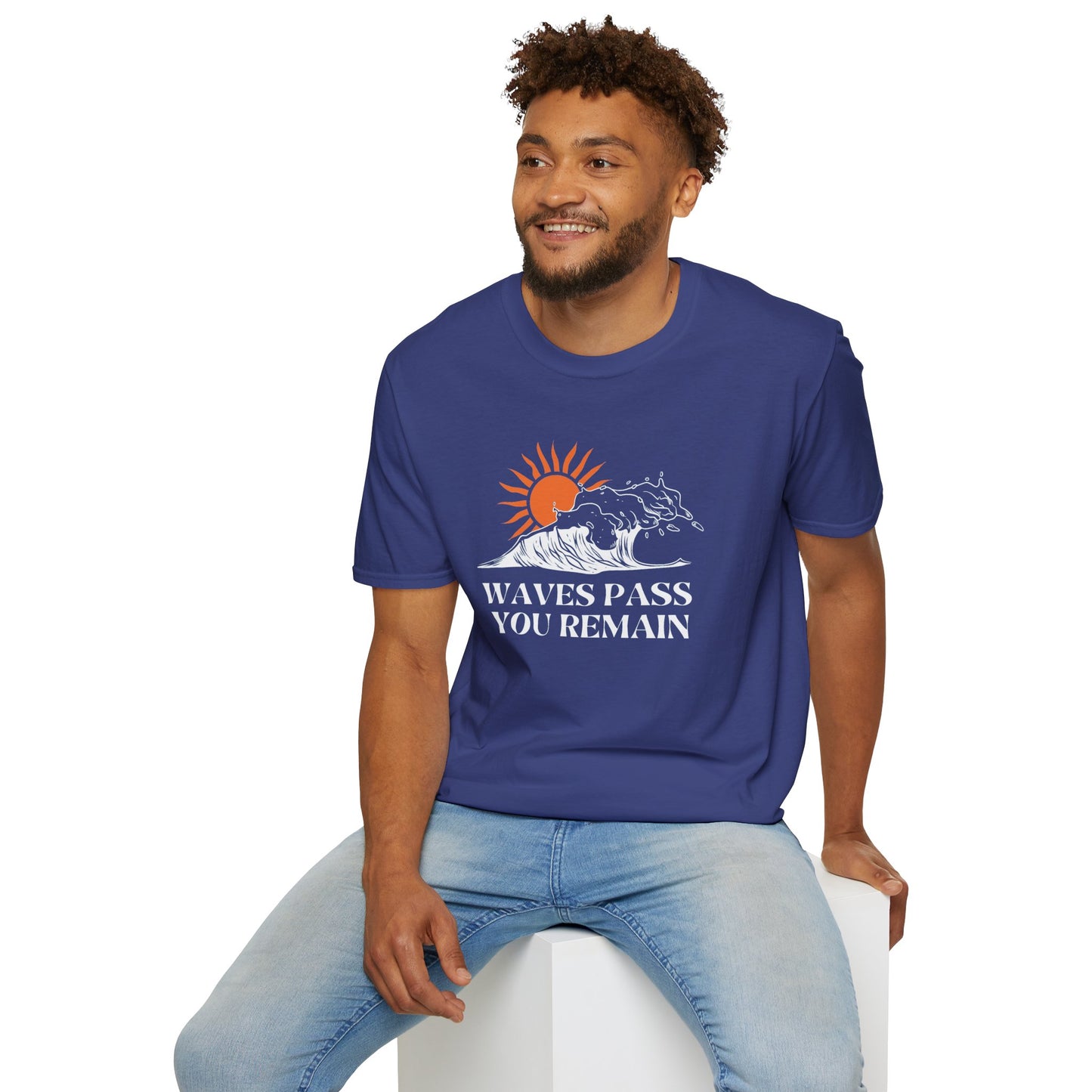 Waves Pass, You Remain Tee – Ocean-Inspired Self-Care Unisex T-Shirt