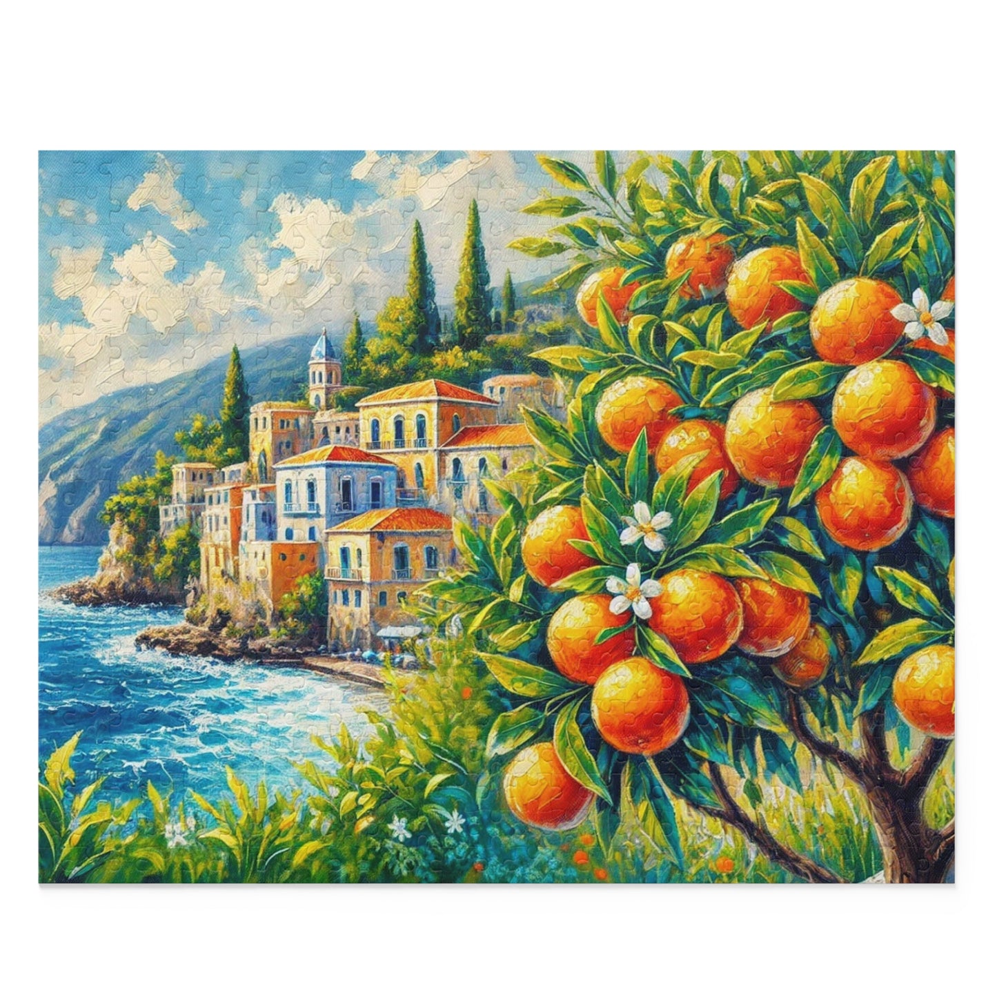 Mediterranean Escape 500-Piece Puzzle – Perfect for Travel Lovers and Mindful Relaxation