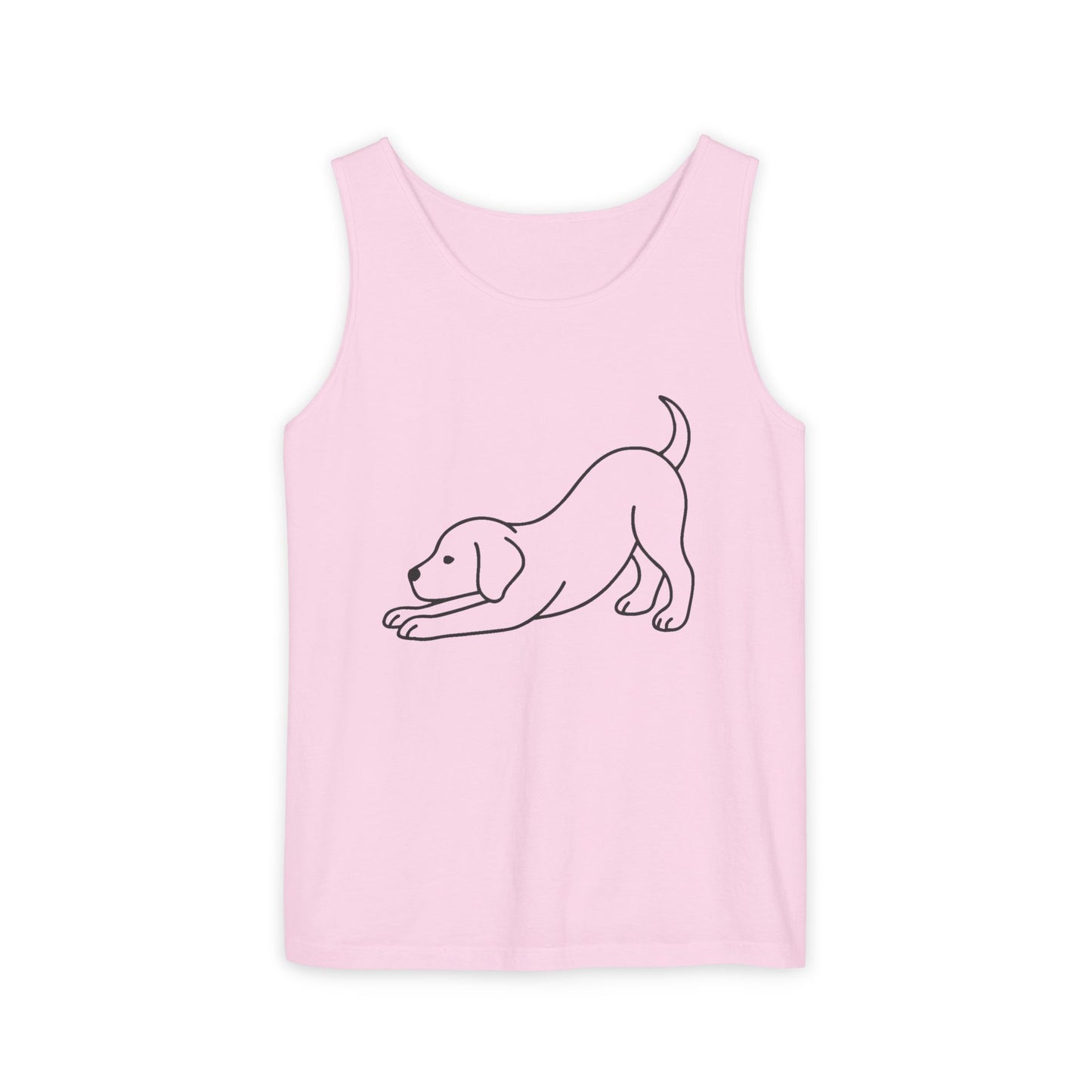 Puppy Pose Yoga Tank – Unisex Garment-Dyed Comfort Top