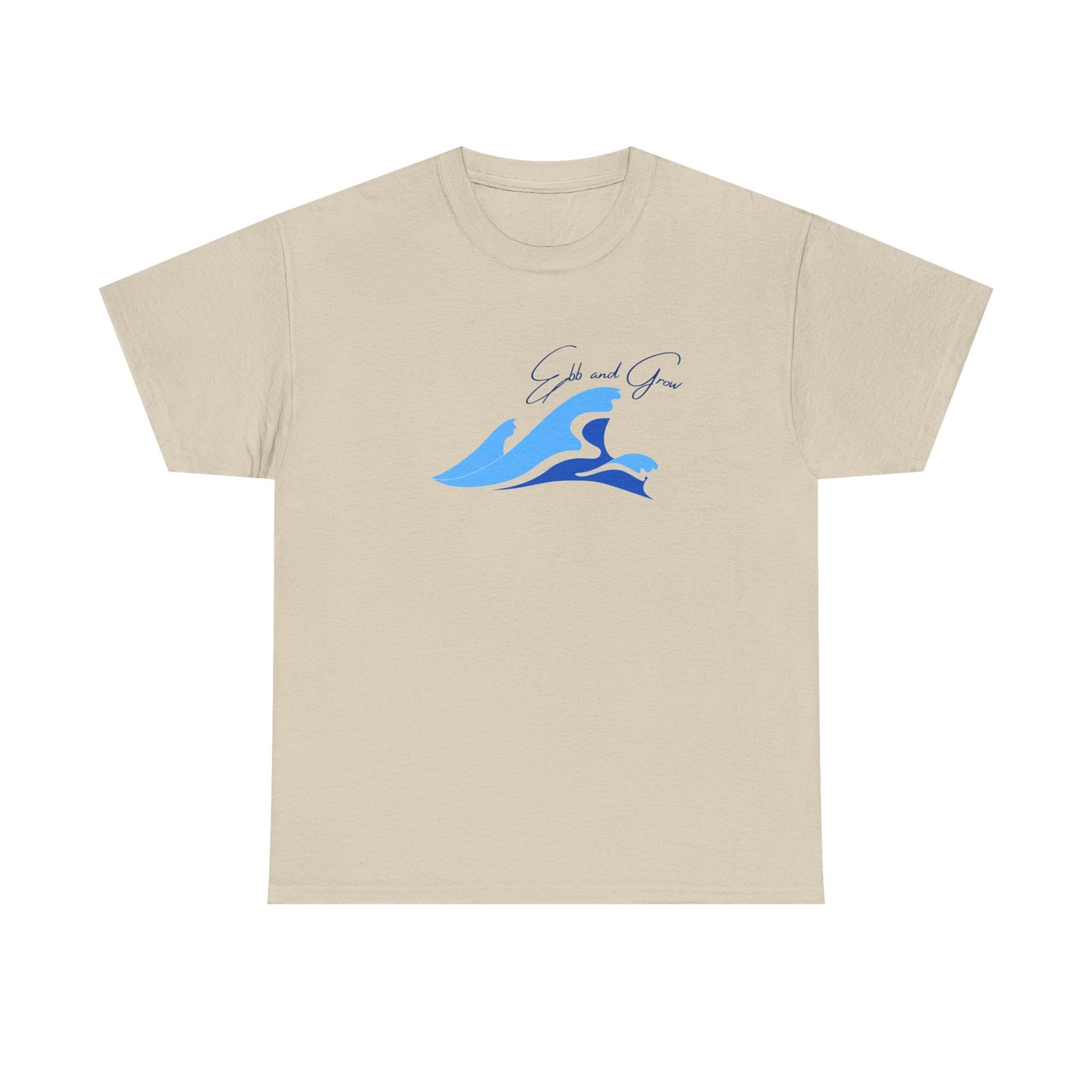 Ebb and Grow Tee – Tide-Inspired Unisex Cotton T-Shirt for Personal Growth & Ocean Wellness