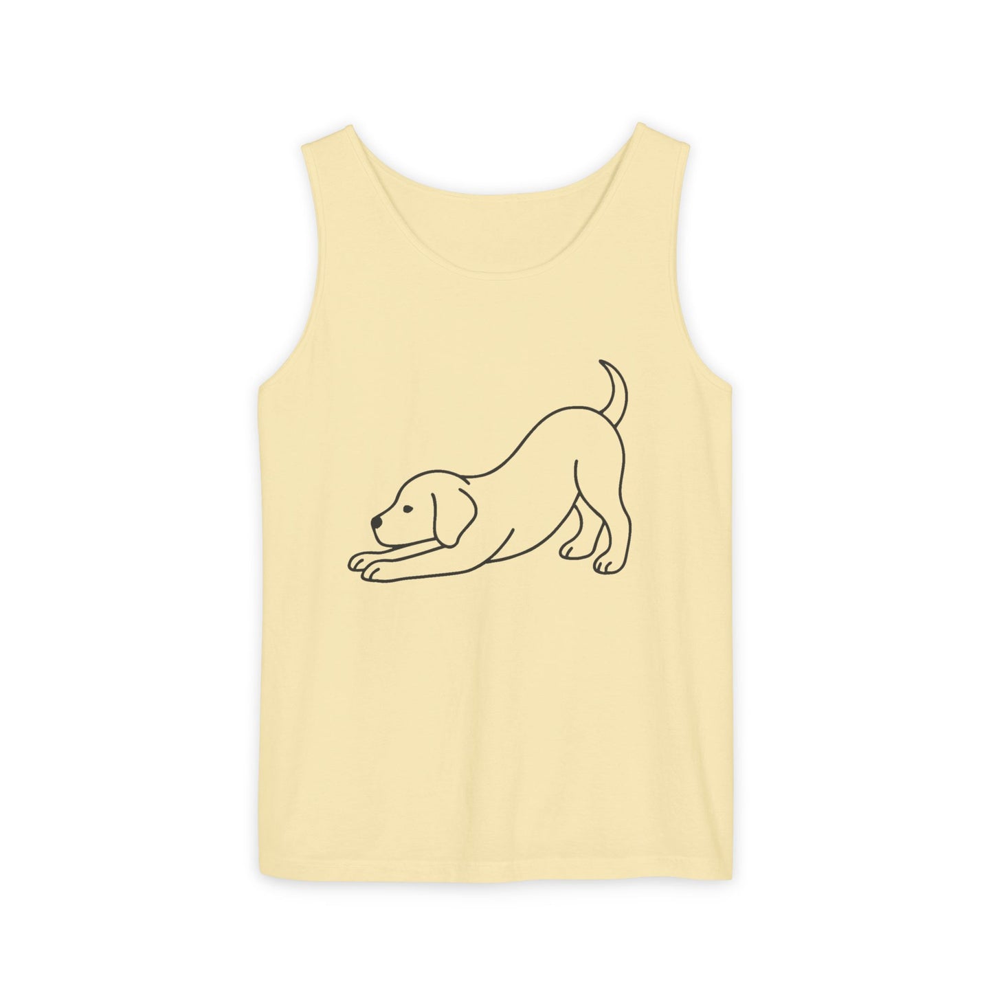 Puppy Pose Yoga Tank – Unisex Garment-Dyed Comfort Top
