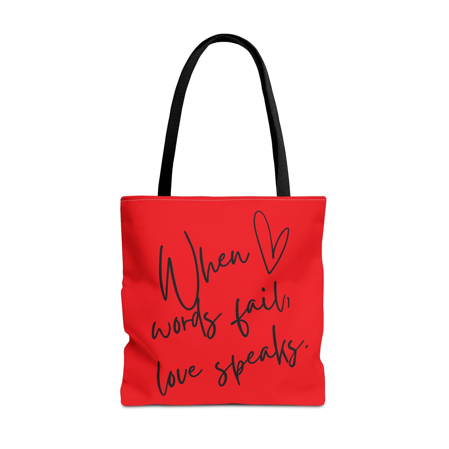 When Love Speaks Tote Bag – Valentine’s Day Inspired Carry-All